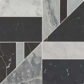 Lennox Honed Marble Mosaic Tile in Cool Blend - marble tile